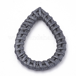 Anelli di collegamento intrecciati a mano verniciati a bastoncino / rattan&nbsp;X-WOVE-N007-05A
