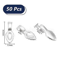 50 Stück Messing-Klemmbügel mit Gestellbeschichtung&nbsp;KK-UN0003-69