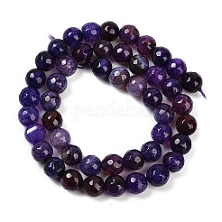 Facettes facettes facettes d'agate de craquage naturel&nbsp;G-F447-8mm-G01-01