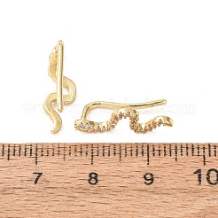 Latón micro pavimenta circonio cúbico aretes&nbsp;KK-CBAA351-16G-01
