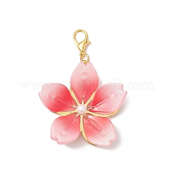 3 pz 3 colori decorazioni pendenti a forma di fiore di melograno in vetro&nbsp;HJEW-JM03399