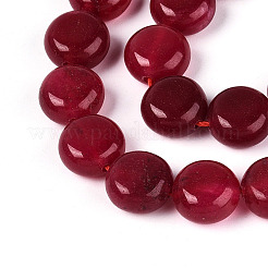 Gefärbt natürlichen weißen Jade Perlen Stränge&nbsp;G-T143-16N