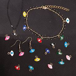 20 Stück 10 Farben Messing Emaille Charms&nbsp;KK-SZ0004-06