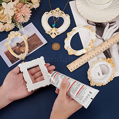 Cadre photo en résine 5pcs 5 styles&nbsp;AJEW-FG0002-34