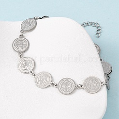Bracelets religieux à maillons en acier inoxydable 304 pour femmes&nbsp;BJEW-F524-01P