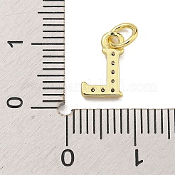 Lettera iniziale in ottone con ciondoli in zirconi&nbsp;KK-Q814-26L-G
