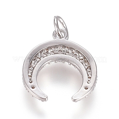 Pendentifs avec zircon cubiques à micro-pavés en laiton&nbsp;ZIRC-G166-06P