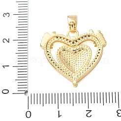 Messing micro pave klare zirkonia anhänger&nbsp;KK-C264-17D-G