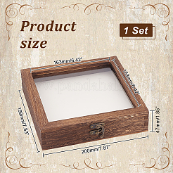 Cajas de presentación de joyas de madera con tapete de espuma eva blanca en el interior&nbsp;ODIS-WH0061-06C