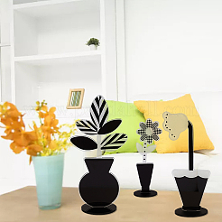 5 Satz 5 Stile schwarz-weiße Blatt- und Blumen-Acryl-Memohalter&nbsp;OFST-OC0004-29