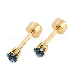 Tapones falsos de vidrio redondos y planos para los oídos&nbsp;EJEW-H105-22G-A