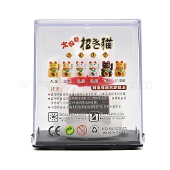 Figurines maneki-neko en plastique ABS alimentées à l'énergie solaire&nbsp;DJEW-B017-01B-01