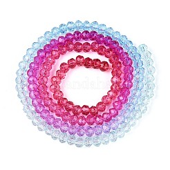 Strang aus transparenten Glasperlen mit Farbverlauf&nbsp;GLAA-TAC0022-05S-01