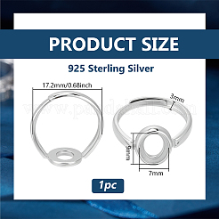 1 pièce de 925 composants de bague réglable en argent sterling&nbsp;STER-BC0003-97G-P