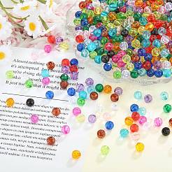 1500pcs 15 couleurs perles acryliques transparentes&nbsp;TACR-SZ0001-21A