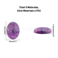 Cabujones de piedras preciosas mezcladas naturales&nbsp;G-PH0001-13
