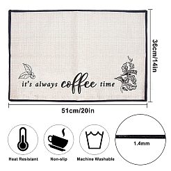 Kaffee Thema Diablement Fort Tasse Matten&nbsp;AJEW-WH0201-007