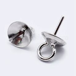 925 pendentifs tasse bélière clou en argent pur&nbsp;STER-F036-04S-6mm