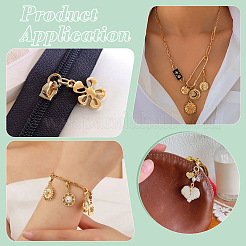 40 pièce 20 styles de décorations de pendentif en alliage de fleur&nbsp;HJEW-PH02115