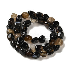 Fili di perline agata nero naturale&nbsp;G-NH0017-B04-01