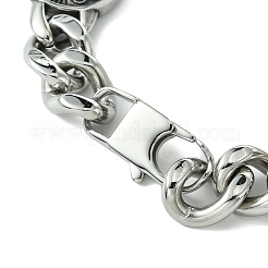 304 Edelstahl-Knoten-Armbänder mit kubanischer Gliederkette für Damen und Herren&nbsp;BJEW-C063-05AS