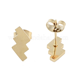 Orecchini a bottone in acciaio inossidabile 304 con placcatura sotto vuoto in PVD per donna&nbsp;EJEW-A048-03G