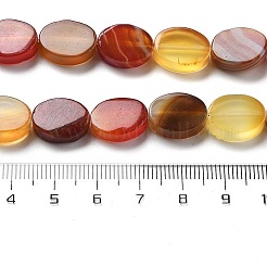 Fili di perline di agata rossa tinte e riscaldate naturalmente&nbsp;G-P559-B01-01