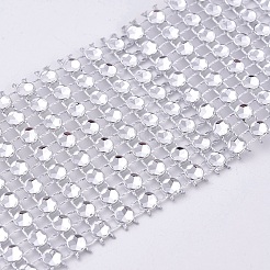 8 Reihen Plastikdiamantmaschen-Wickelrolle&nbsp;LS-OCOR-WH0048-01B-4cm
