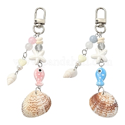 Adornos colgantes de porcelana hecha a mano&nbsp;HJEW-YW00516-01