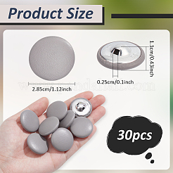 30 bouton-pression en similicuir&nbsp;BUTT-NB0001-90D