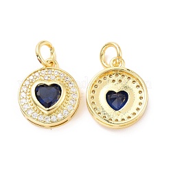 Pendentifs avec zircon cubiques à micro-pavés en laiton&nbsp;ZIRC-A023-07LG