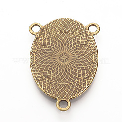 Configuración del conector cabochon de aleación de estilo tibetano&nbsp;TIBE-Q079-20x30-AB-FF