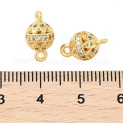 Verbindungsanhänger aus Messing mit Mikropavé-Zirkonia&nbsp;KK-U056-03G