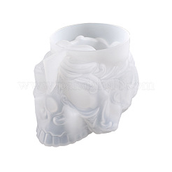 Moldes para portalápices de silicona diy con calavera de halloween&nbsp;WG14496-01
