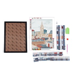 Diy 5d kits de peinture au diamant sur toile de la ville de londres&nbsp;DIY-C018-17
