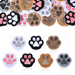 35pcs 7 Farben Polyester Computerstickerei Tuch Aufbügeln/Aufnähen aufnähen&nbsp;DIY-CJ0001-86