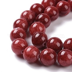 Chapelets de perles en jade naturelle teinte&nbsp;G-D434-6mm-08-1