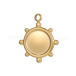 304 Edelstahlanhänger Cabochonfassung&nbsp;STAS-OY009-60G