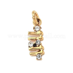 304 Edelstahl Micro Pave Zirkonia Charms&nbsp;STAS-D364-01G