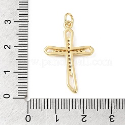 Pendentifs en laiton de Pâques sertis de micro-pavés de zircone cubique transparente&nbsp;KK-E799-05D-G