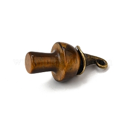 Pendentifs en œil de tigre naturel en forme de champignon&nbsp;G-D311-02AB-11