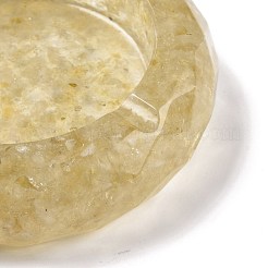 Aschenbecher aus Kunstharz mit natürlichen Citrinsteinen&nbsp;DJEW-F015-06G