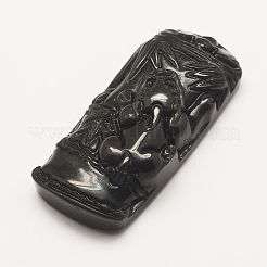 Natürlichen Obsidian Anhänger&nbsp;G-G660-01