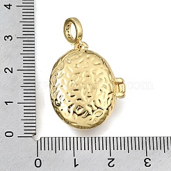 Fotomedaillon-Anhänger aus Messing mit Mikropavé-Fassung aus klaren Zirkonia&nbsp;KK-A303-43G