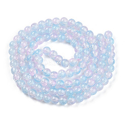 Crépitement transparent brins de perles de verre&nbsp;GLAA-T025-8mm-02B