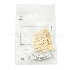 20 colgante de filigrana de latón chapado en 5 estilos&nbsp;KKC-FS0001-05P