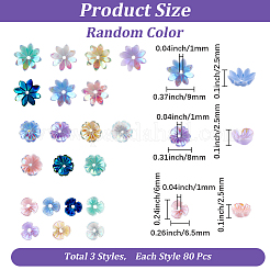 240 perline in resina opaca di 3 colori&nbsp;RESI-PA0001-16