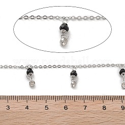 Perline di vetro in ottone fatte a mano e catene di strass&nbsp;CHC-L051-02P