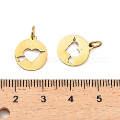 Anhänger aus 304 Edelstahl&nbsp;STAS-D050-07G-01