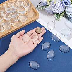50 pièces cabochons en verre transparent&nbsp;GGLA-BBC0001-02